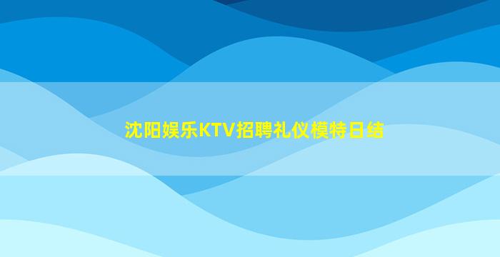 沈阳娱乐KTV招聘礼仪模特日结